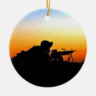 De Amerikaanse marine corps' Hymn Keramisch Ornament