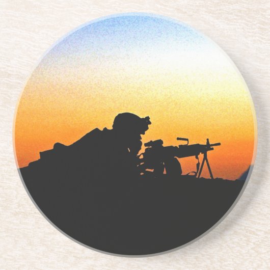 De Amerikaanse marine corps' Hymn Zandsteen Onderzetter (Voorkant)