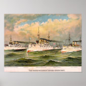 De Amerikaanse marine "The white squadron",  Poster (Voorkant)