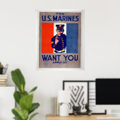 De Amerikaanse MARINES willen je Poster (Thuiskantoor)