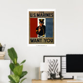 De Amerikaanse mariniers willen je Poster (Thuiskantoor)
