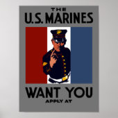 De Amerikaanse mariniers willen je — WWI Poster (Voorkant)