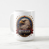 De Amerikaanse militaire Bold Eagle "Gepensioneerd Koffiemok (Voorkant links)