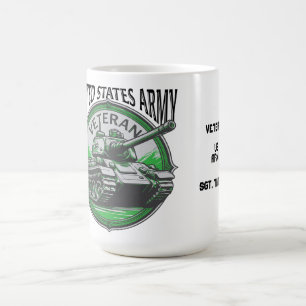 De Amerikaanse militaire tank "Buiten gebruik gest Koffiemok