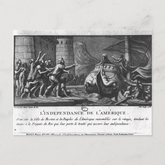 De Amerikaanse onafhankelijkheid Briefkaart (Voorkant)