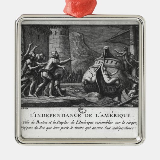 De Amerikaanse onafhankelijkheid Metalen Ornament (Voorkant)