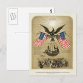 De Amerikaanse onafhankelijkheidsverklaring 1861 Briefkaart (Voorkant / Achterkant)