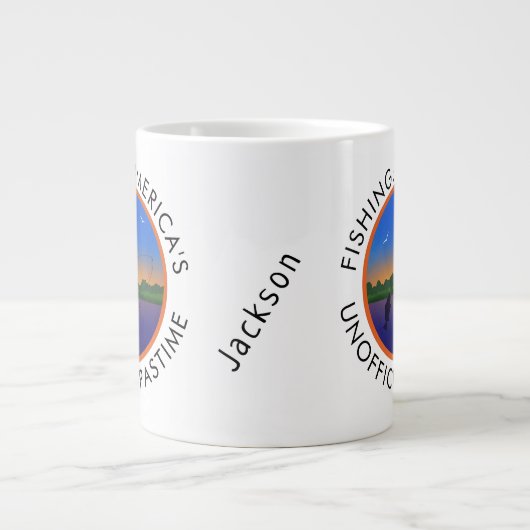 De Amerikaanse Onofficiële Pastijd Vist Grote Koffiekop (Voorkant)