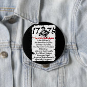 De Amerikaanse patriot Ronde Button 4,0 Cm (In situ)