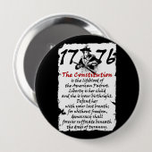 De Amerikaanse patriot Ronde Button 4,0 Cm (Voorkant /achterkant)