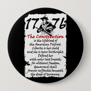 De Amerikaanse patriot Ronde Button 4,0 Cm