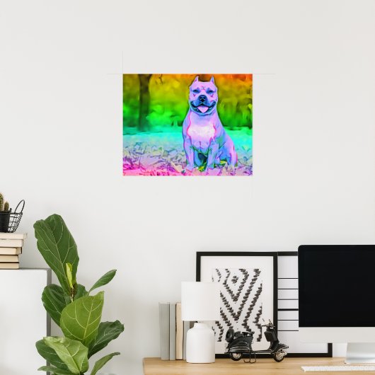 De Amerikaanse Pit Bull Terrier Dog Poster (Thuiskantoor)