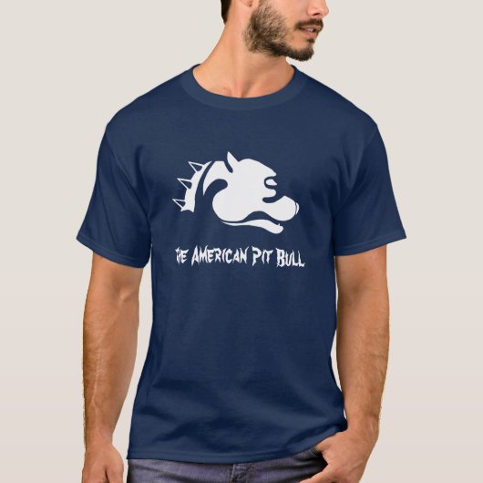 De Amerikaanse Pit Bull - wit T-shirt (Voorkant)