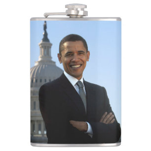 De Amerikaanse president Barack Obama als senator Heupfles