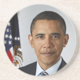 De Amerikaanse president Barack Obama in het Witte Zandsteen Onderzetter