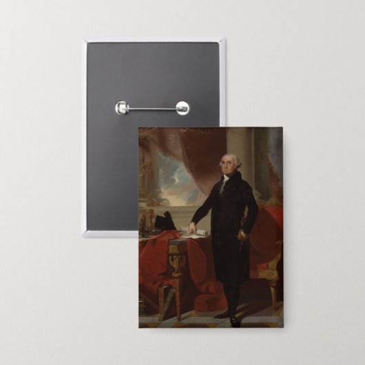 De Amerikaanse president George Washington Lansdow Button (Voorkant / Achterkant)