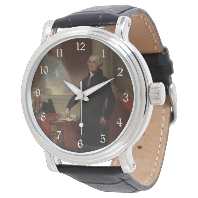 De Amerikaanse president George Washington Lansdow Horloge (Gekanteld)