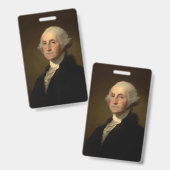 De Amerikaanse president George Washington, Stuart Badge (Voor- en achterkant)