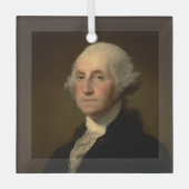 De Amerikaanse president George Washington, Stuart Glas Ornament (Voorkant)
