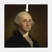 De Amerikaanse president George Washington, Stuart Glas Ornament (Achterkant)