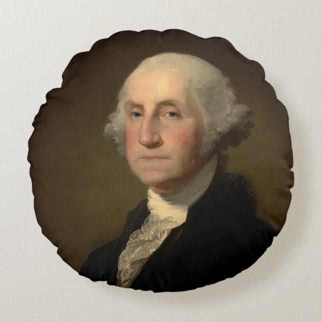 De Amerikaanse president George Washington, Stuart Rond Kussen (Voorkant)
