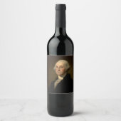 De Amerikaanse president George Washington, Stuart Wijn Etiket (Voorkant)