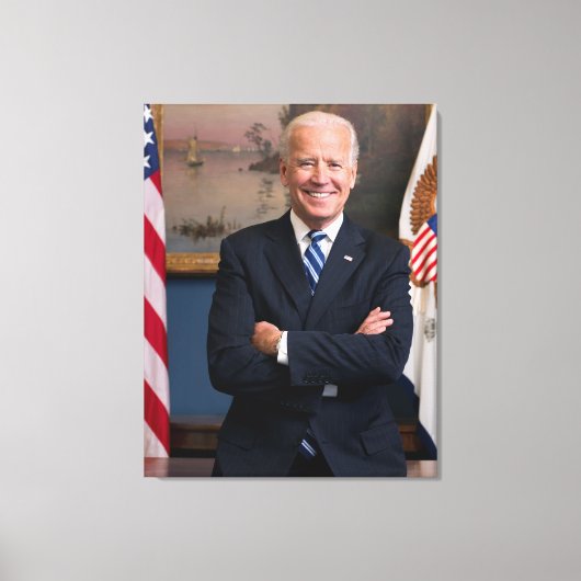 De Amerikaanse president Joe Biden als senator Canvas Afdruk (Voorkant)