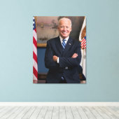 De Amerikaanse president Joe Biden als senator Canvas Afdruk (Insitu (Houten vloer))