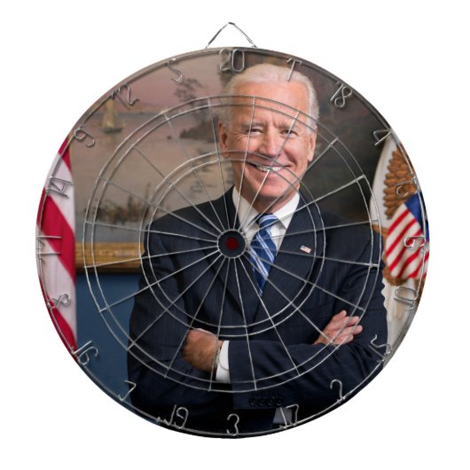 De Amerikaanse president Joe Biden als senator Dartbord (Voorkant)