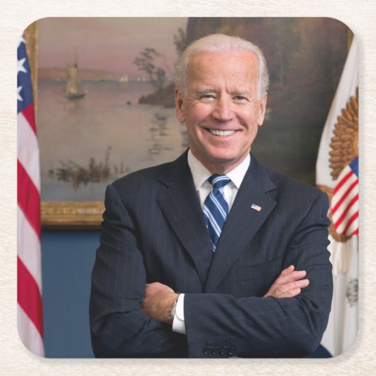 De Amerikaanse president Joe Biden als senator Kartonnen Onderzetters (Voorkant)