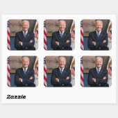 De Amerikaanse president Joe Biden als senator Vierkante Sticker (Vel)