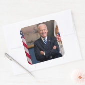 De Amerikaanse president Joe Biden als senator Vierkante Sticker (Envelop)