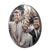 De Amerikaanse president John Kennedy & Robert & T Dartbord (Voorkant Rechts)