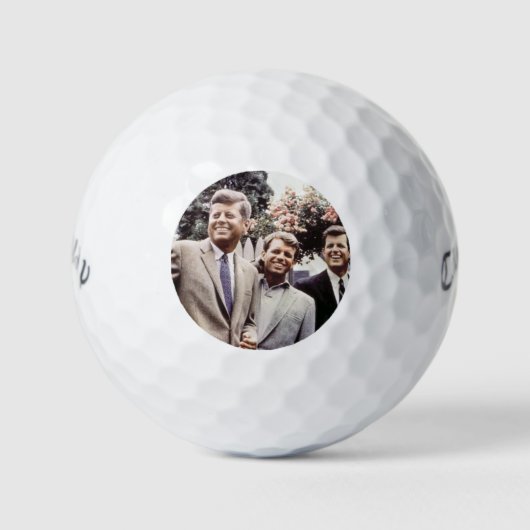 De Amerikaanse president John Kennedy & Robert & T Golfballen (Voorkant)
