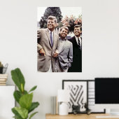 De Amerikaanse president John Kennedy & Robert & T Poster (Thuiskantoor)