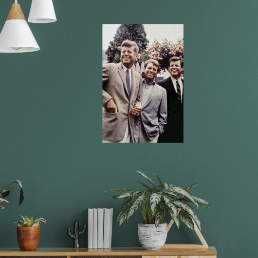 De Amerikaanse president John Kennedy & Robert & T Poster (Woonkamer 1)