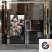 De Amerikaanse president John Kennedy & Robert & T Raamsticker (Kantoordeur)