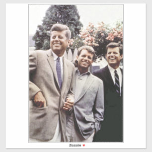 De Amerikaanse president John Kennedy & Robert & T Sticker