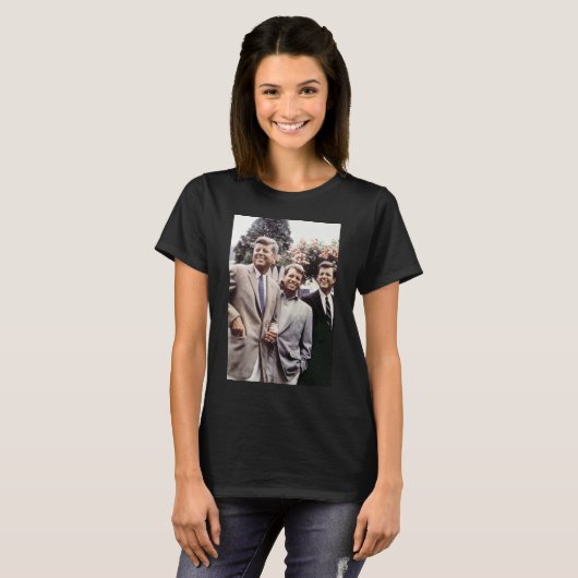De Amerikaanse president John Kennedy & Robert & T T-shirt (Voorkant volledig)