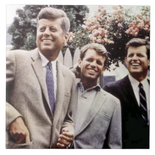 De Amerikaanse president John Kennedy & Robert & T Tegeltje
