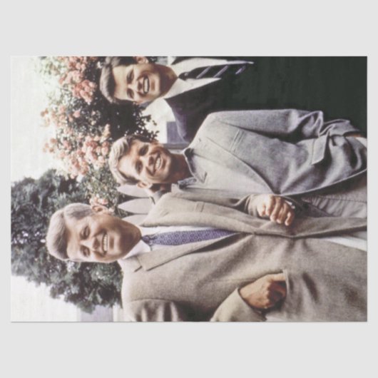 De Amerikaanse president John Kennedy & Robert & T Tissuepapier (Voorkant)