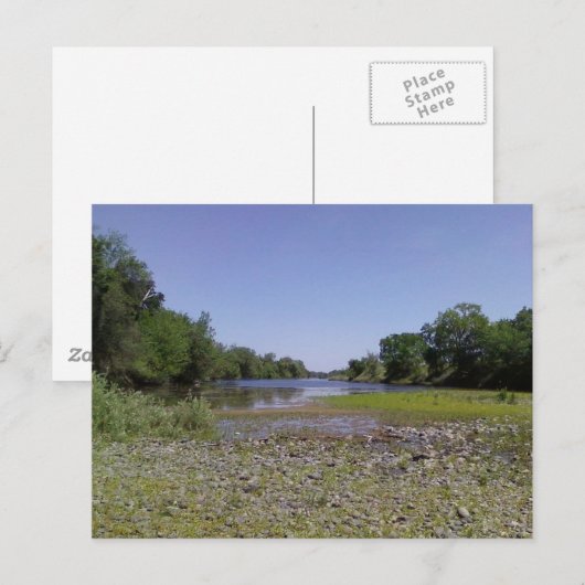De Amerikaanse rivier de Sacramento, CA Briefkaart (Voorkant / Achterkant)
