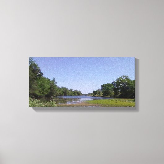 De Amerikaanse rivier in Sacramento, CA Canvas Afdruk (Voorkant)