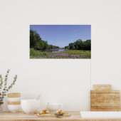 De Amerikaanse rivier in Sacramento, CA Print (Keuken)