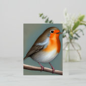 De Amerikaanse Robin Bird Graphic Folie Feestdagen Briefkaart (Staand Voorkant)