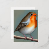 De Amerikaanse Robin Bird Graphic Folie Feestdagen Briefkaart (Voorkant / Achterkant)