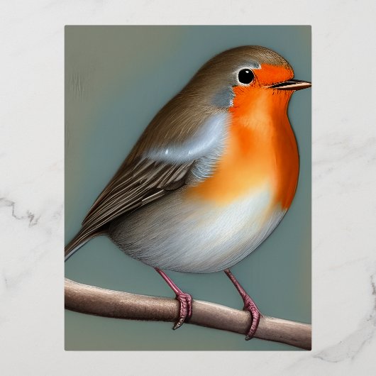 De Amerikaanse Robin Bird Graphic Folie Feestdagen Briefkaart (Voorkant)