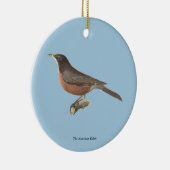 De Amerikaanse Robin (Turdus migratorius) NY Birds Keramisch Ornament (Rechts)