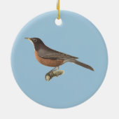 De Amerikaanse Robin (Turdus migratorius) NY Birds Keramisch Ornament (Achterkant)