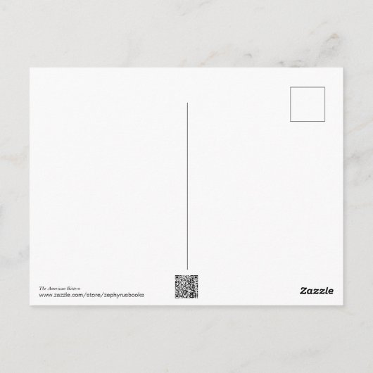 De Amerikaanse roerdomp (Botaurus lentiginosus) Bi Briefkaart (Achterkant)